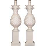 Pair of French made porcelain lamps