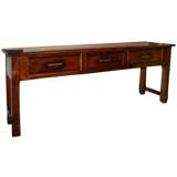 French Provincial Cherry Console Table