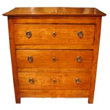 Small early 19th century French fruitwood commode Small early 19th century French fruitwood commode