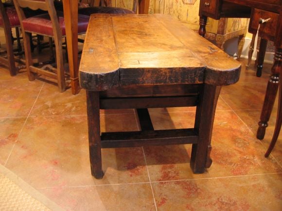 19th Century 19th. century Italian cobblers bench with one draw.