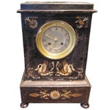 Early 19thc. tole' mantle clock
