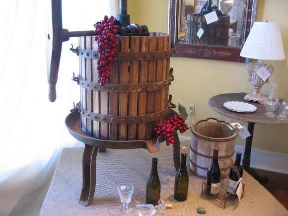 antique grape press