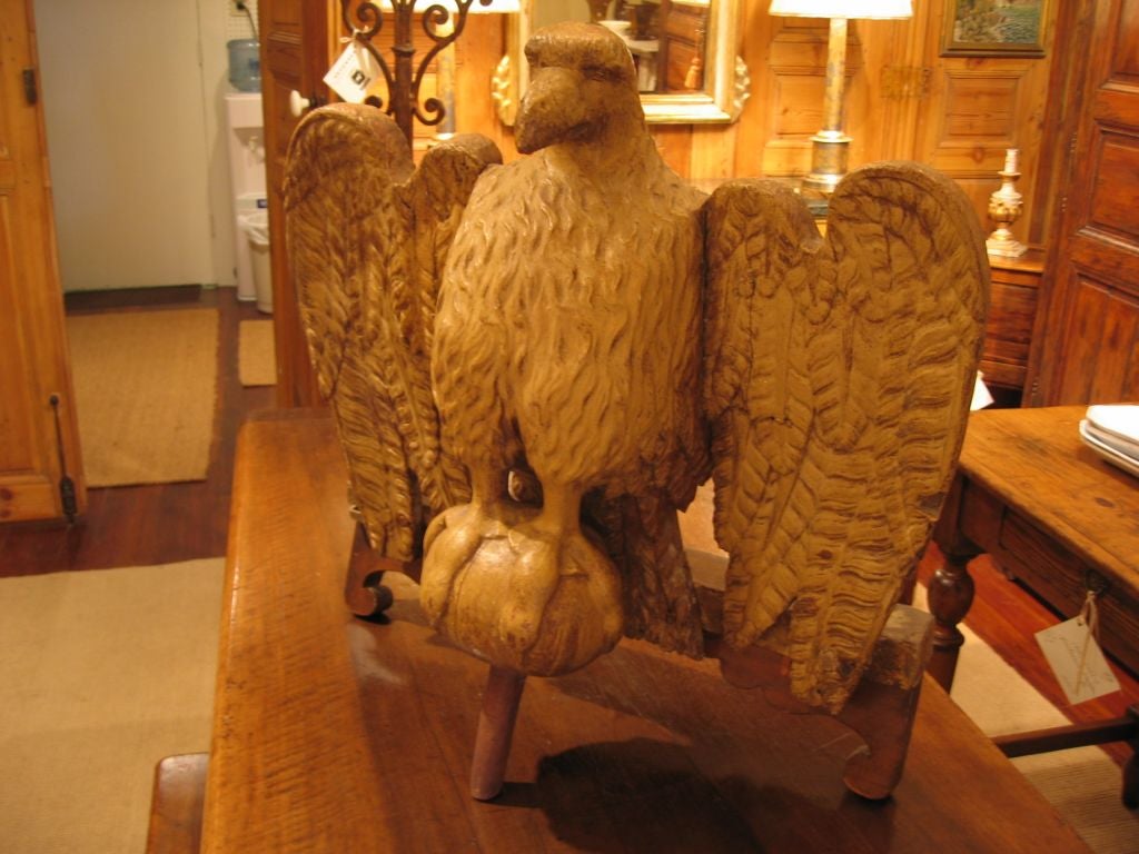 18th. century Italian carved wood Eagle sculpture
