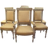 19th century painted Italian dining chairs