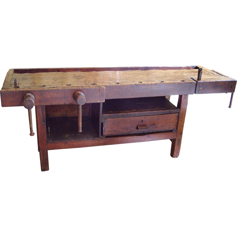 Large Workbench Table Large Italian workbench table at 1stDibs
