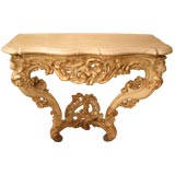 18th. century carved wood console 18th. century carved wood console