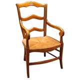 19th c. walnut French Provincial chair Antique 19th c. walnut French Provincial chair