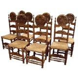 Vintage Eight Spanish chairs