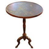 Small Spanish 19th c. tripod painted table