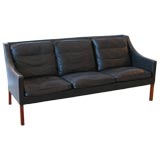 1960'S BORGE MOGENSEN LEATHER SOFA