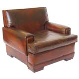 1940's FRENCH CLUB CHAIR ATTRIBUTED TO JEAN MICHEL FRANK