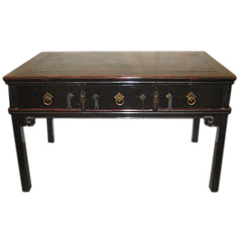 18TH CENTURY CHINESE 3 DRAWER COFFER TABLE For Sale
