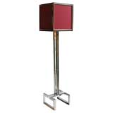 1970'S CHROME AND BRASS FLOORLAMP