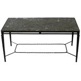 FRENCH COFFEE TABLE WITH MARBLE TOP
