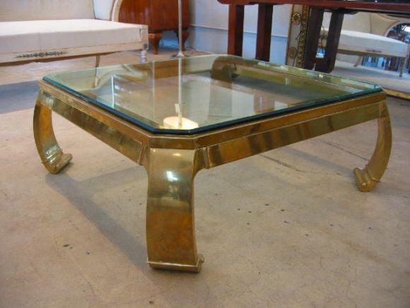 CHINESE INSPIRED BRASS COFFEE TABLE