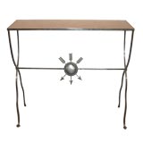 FRENCH IRON CONSOLE TABLE