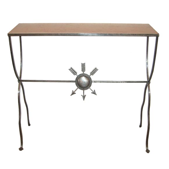 FRENCH IRON CONSOLE TABLE For Sale at 1stDibs