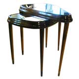 Pair of Interlocking Triangular Side Tables