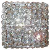 Faceted Crystal Ceiling Mount Light Fixture