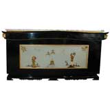Spectacular 1940's Laquered Marble Top Bar