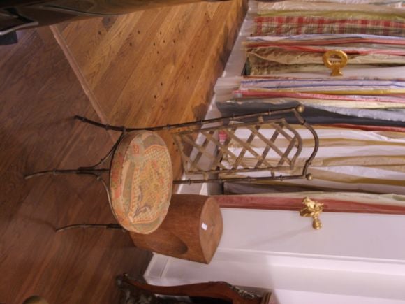 Set of Four French  Mid Century Gilt Iron Chairs