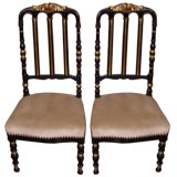 Pair of Magnificent  Eastlake Slipper Chairs