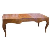 Vintage Rare Marquetry Coffee Table with Curved Apron