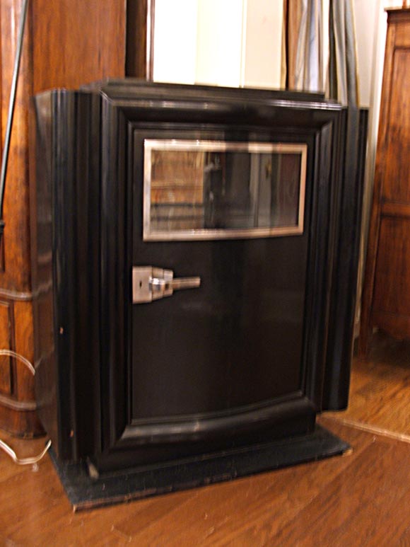 Unique Curio Cabinet painted Wood "D" Shaped Glass Window