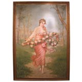 Wonderful Victorian Print Late 19th Century in Original Frame
