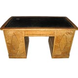 Italian "Deco" Desk with Black Leather Blotter