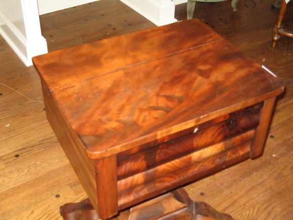Elegant Two Drawer End Table Carved Wood on Coasters