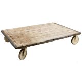 Antique Industrial cart with casters