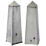 Pair of Zinc Obelisques