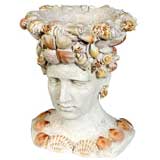 Shell encrusted bust