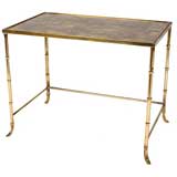 Bagues gilded side table with bamboo legs