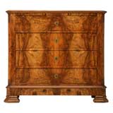 c.1860 Petite Louis Philippe Book-Matched Burled Walnut Commode
