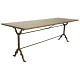 c.1900 French Dining Table w/ Zinc Top