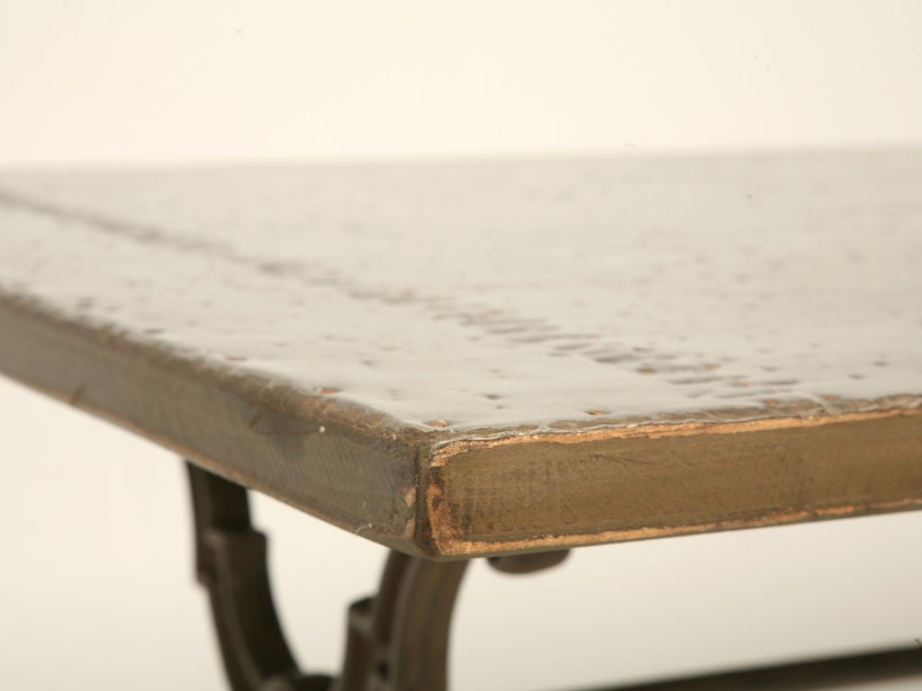 c.1900 French Dining Table w/ Zinc Top 7