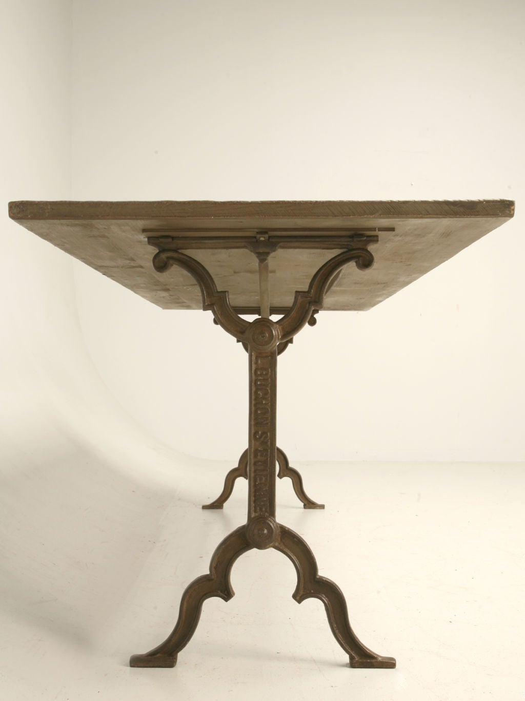c.1900 French Dining Table w/ Zinc Top 3
