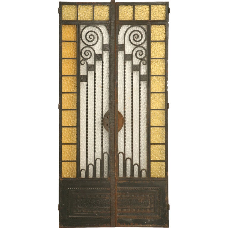 c.1930 Pair of Fabulous French Art Deco Doors