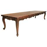 c.1920 French Walnut Draw Leaf Dining Table Conversion