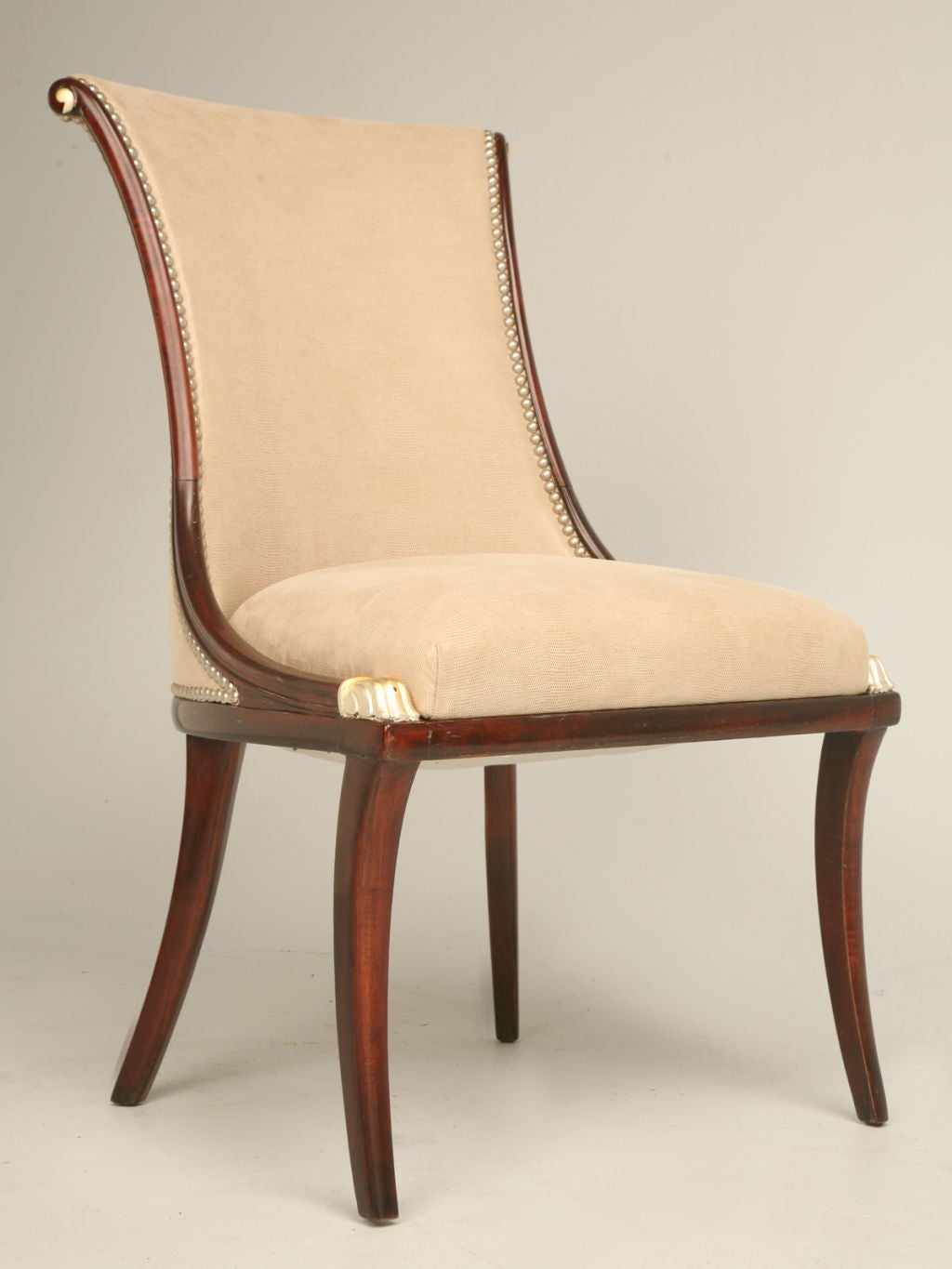 c.1930 Set of 6 Ultra Suede Dining Chairs