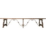 Antique c.1820-1840 Italian Lyre Leg Dining Table