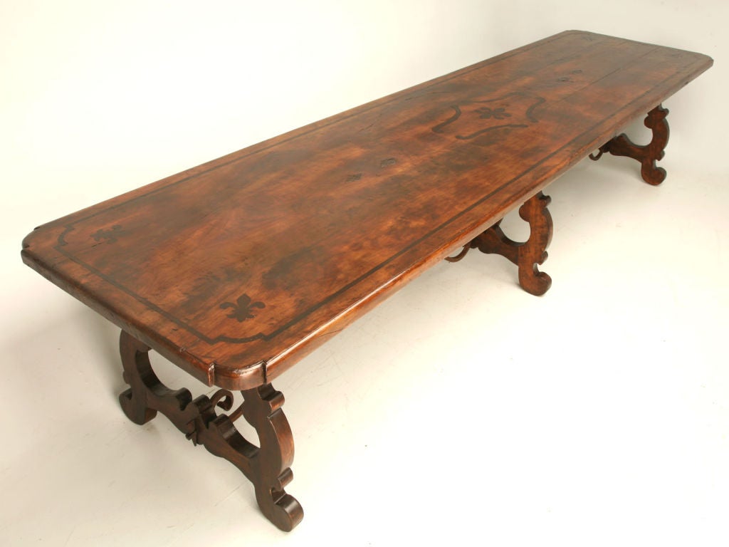 c.1820-1840 Italian Lyre Leg Dining Table