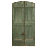 Antique c.1790 French Painted Wine Cellar Doors