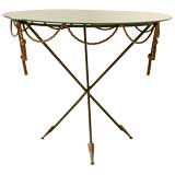 French 40's Painted and Gilded Metal Coffee Table
