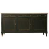 c.1950 French Louis XVI Style Buffet with Marble Top