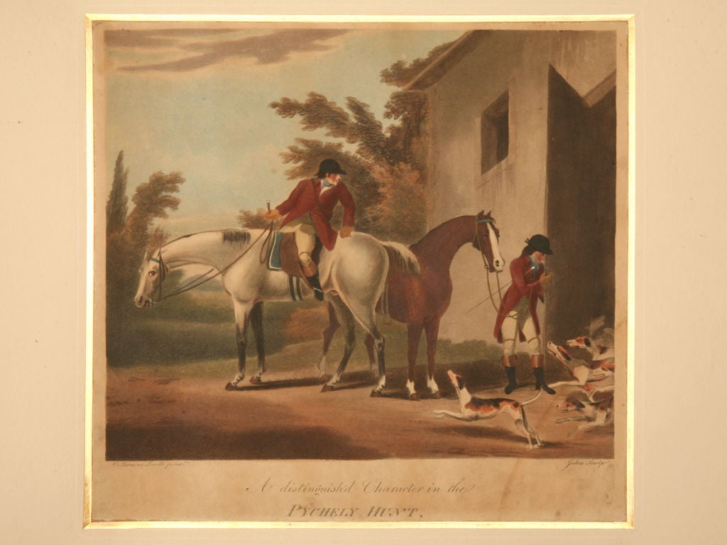 Leather c.1790 8 Hand Colored Aquatint Engravings By Francis Jukes