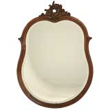c.1880 Henri II Style Walnut Mirror