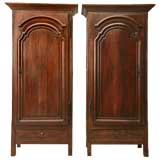 c.1860 Matched Pair of French White Oak Bonnetieres